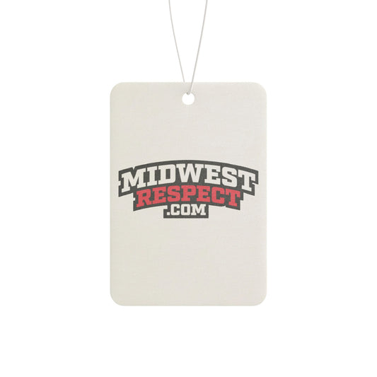 Air freshener with 'Midwest Respect' branding on a white background