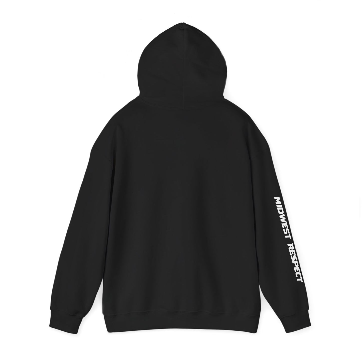 Purple hoodie with logo on sleeve against a white background