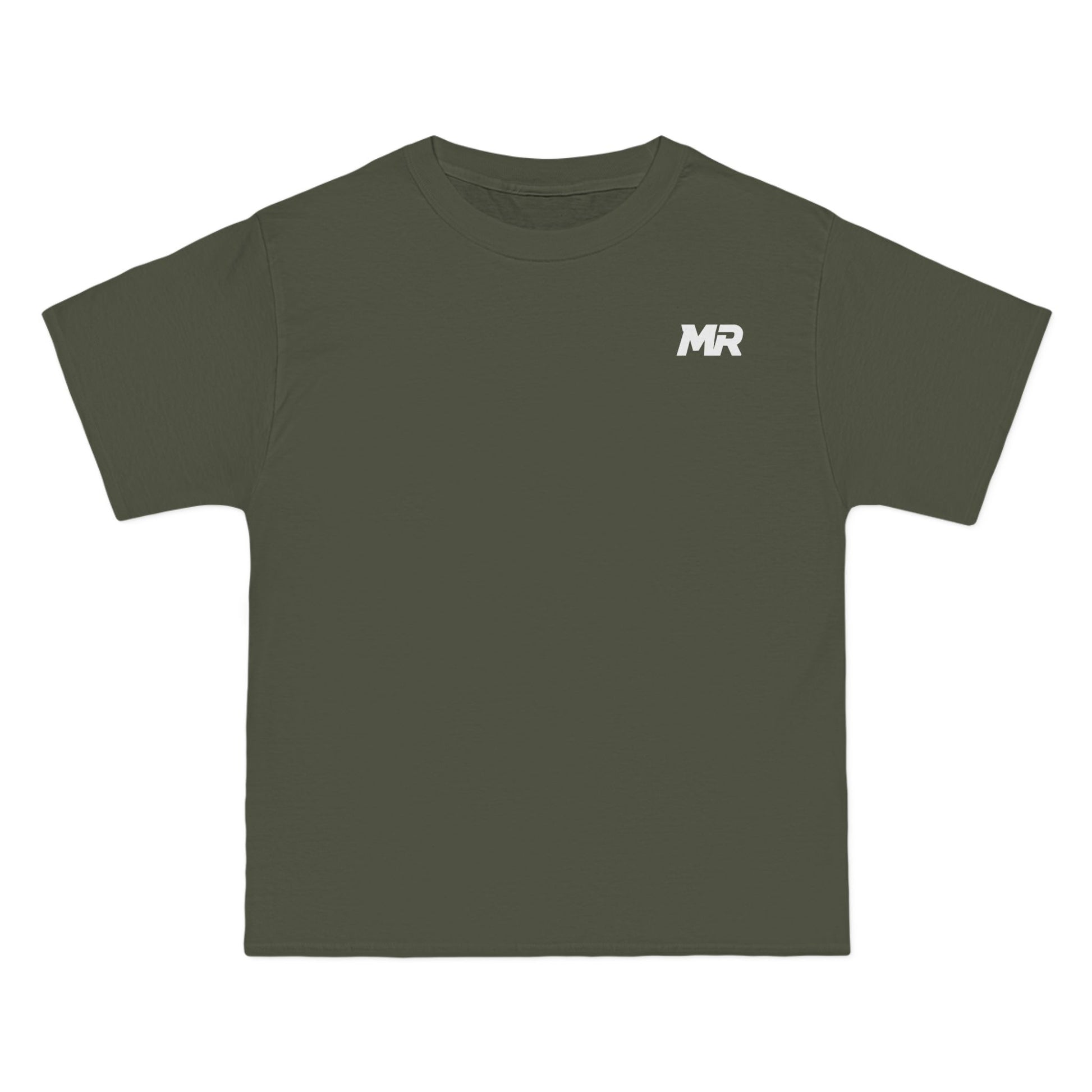 Green t-shirt with a logo on a white background