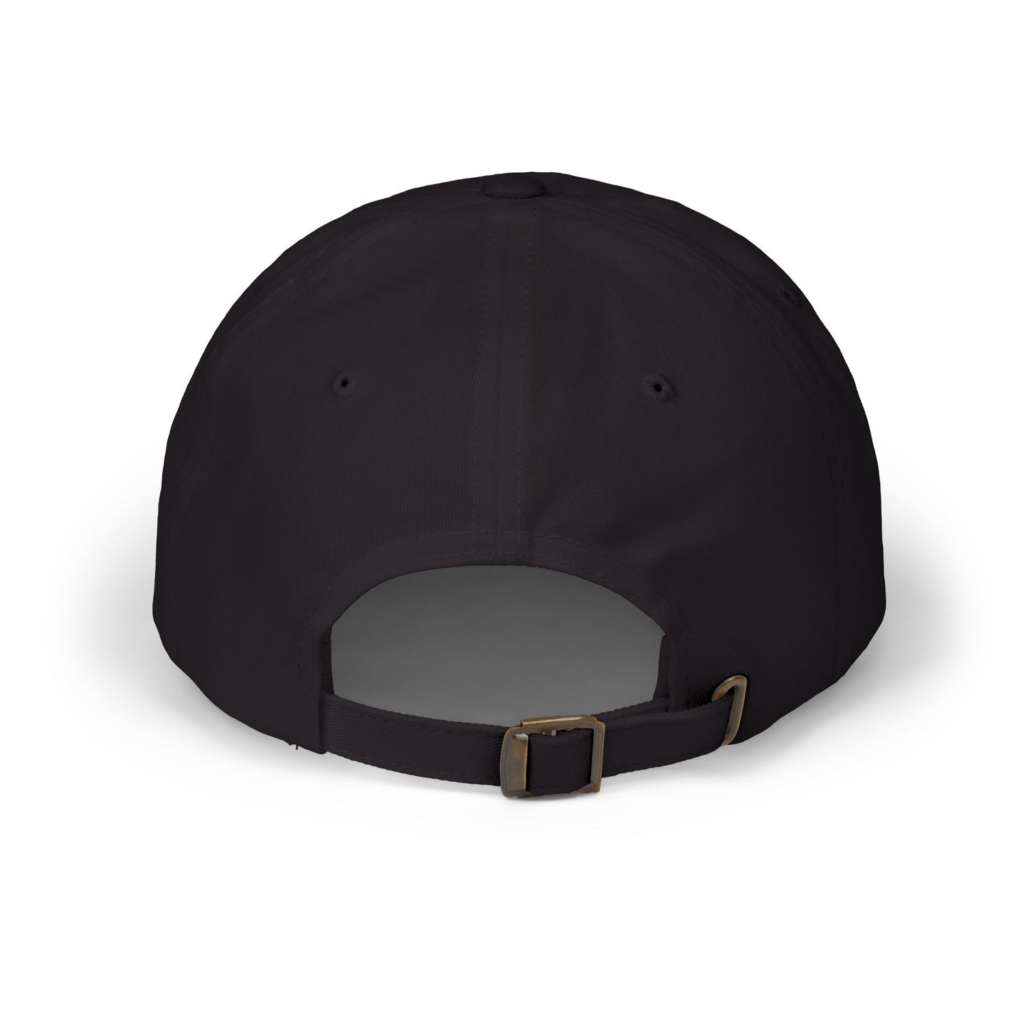 Back of black cap on white background
