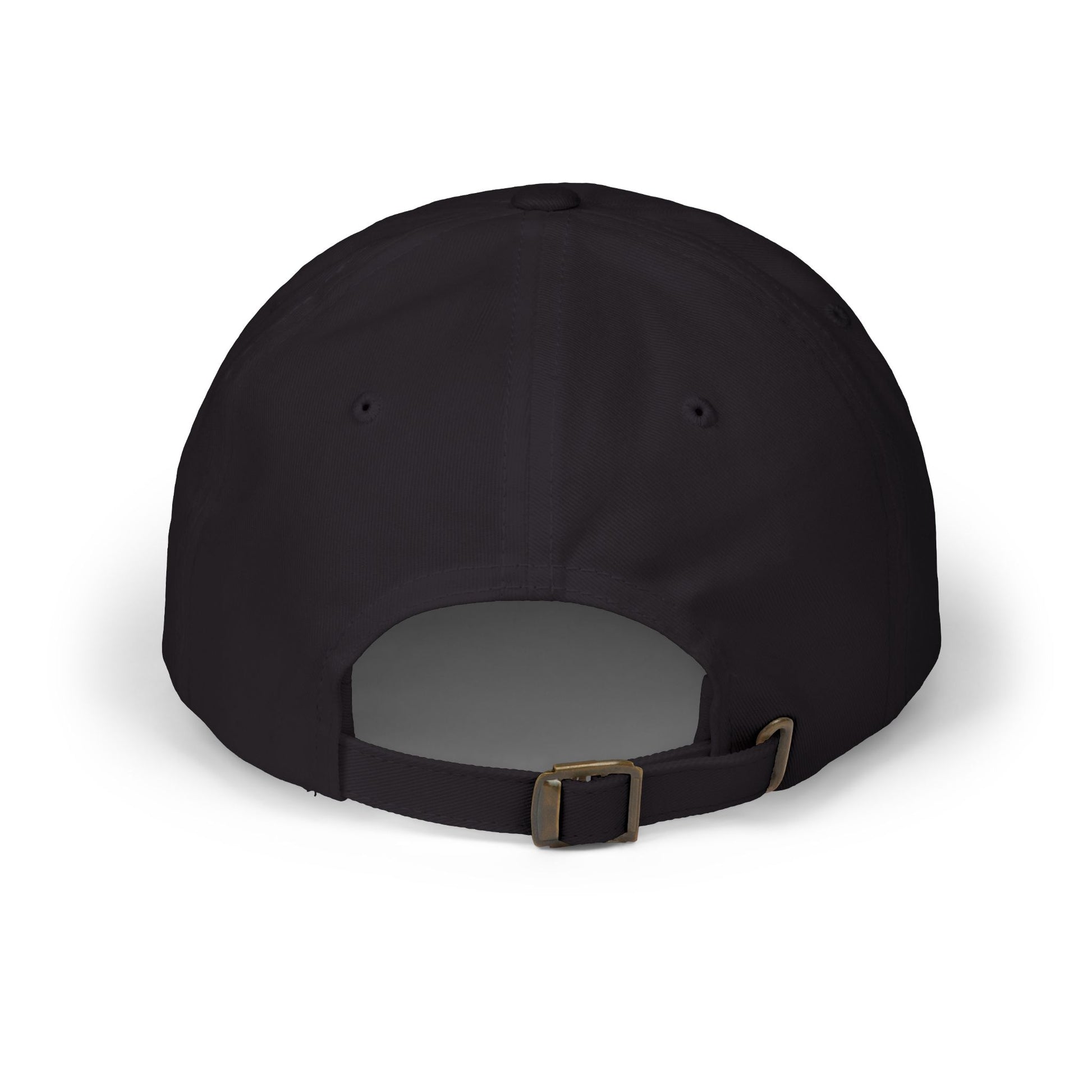 Back of black cap on white background
